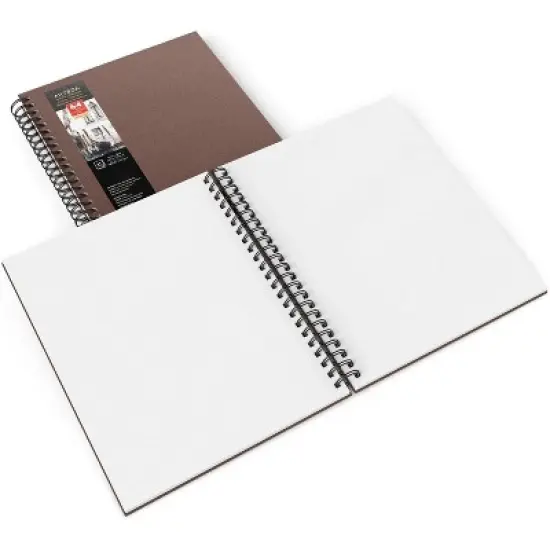 Arteza Watercolor Paper Pad, Spiral-Bound Hardcover, Brown, 9"x12" - 2 Pack image {2}