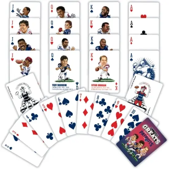 MasterPieces Officially Licensed NFL New England Patriots All-Time Greats Playing Cards - 54 Card Deck image {2}