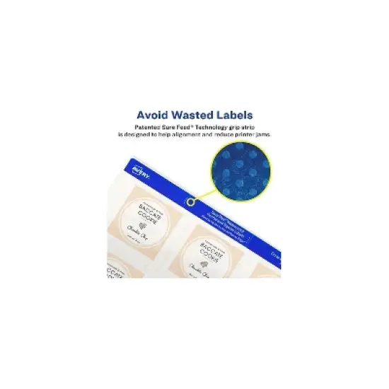 Avery Laser/Inkjet Multipurpose Label 2" x 2" White 12 Labels/Sheet 8 Sheets/Pack (64510) image {4}