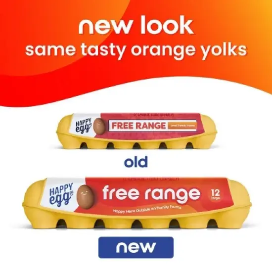 Happy Egg Co. Large Brown Grade A Free Range Eggs - 12ct image {1}