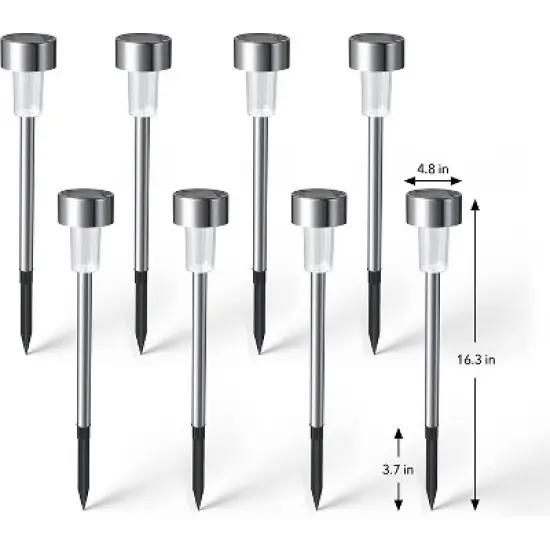 Dartwood Solar Pathway LED Lights - Outdoor Solar Lights for Your Yard, Pathway, Lawn, Patio, or Driveway (30 Pack , Black) image {6}