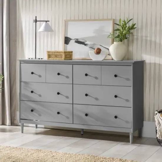Stiva Classic Mid-Century Modern Horizontal 6 Drawer Dresser - Saracina Home image {1}