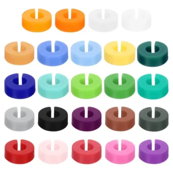 Unique Bargains Silicone Comfortable Bright Colors Lightweight Wine Glass Charm 12 Pcs image {5}