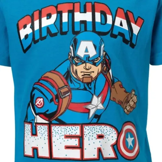 Marvel Avengers Spider-Man Captain America Hulk Birthday T-Shirt Toddler image {2}