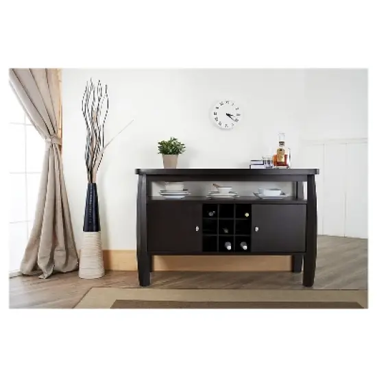 Angla Modern Bold Curved Dining Buffet Espresso - HOMES: Inside + Out image {2}
