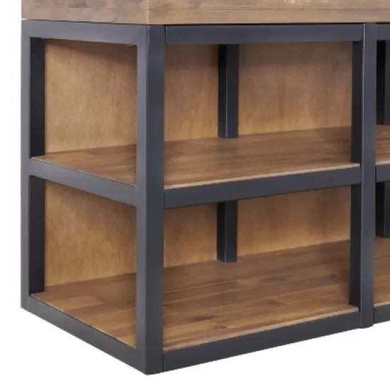 60" Lloyd Hall Tree with Bench Natural - Alaterre Furniture image {7}