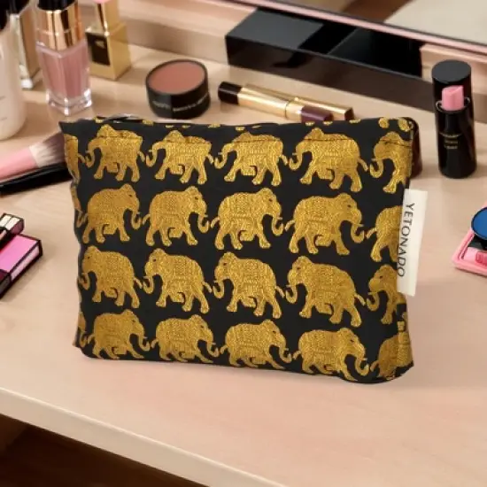 Unique Bargains Portable Elephant Handheld Makeup Bag 1 Pc image {4}