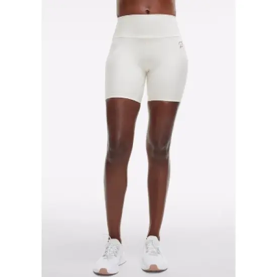 Peloton Women's Cadent 7" High Rise Pocket Bike Short, Pearl image {9}