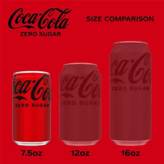Coca-Cola Zero Sugar Soda - 10pk/7.5 fl oz Mini-Cans image {3}