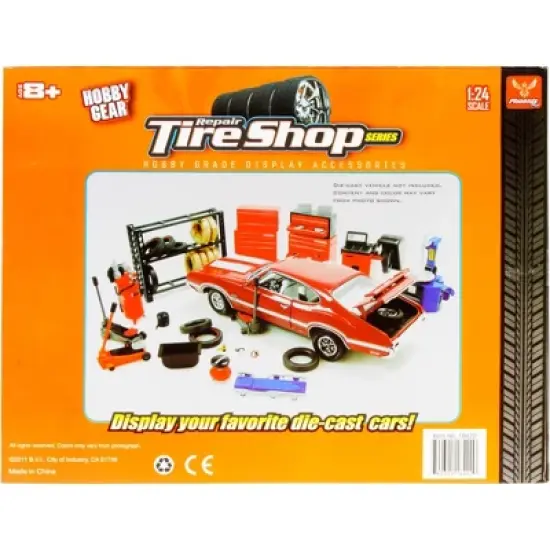 Repair Tire Shop Accessories Tool Set for 1/24 Scale Models by Phoenix Toys image {2}