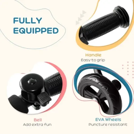 Cesicia 3-Wheel Recreation Ride, Toddler Tricycle With Bell image {6}