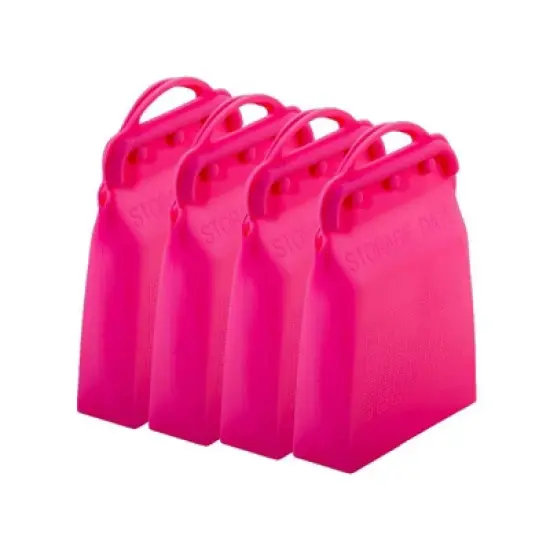 Reusable Silicone Food Storage Bags 4 Pack, Ziplock Tall Bags, Dishwasher and Microwave Safe, BPA Free by Innovative Technology Products Corp image {5}