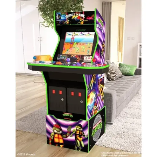 Arcade1Up Teenage Mutant Ninja Turtles: Turtles in Time Home Arcade with Riser and Stool image {6}