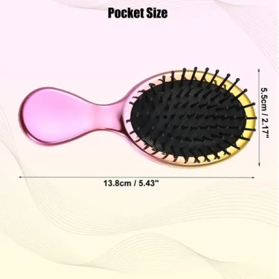 Unique Bargains Travel Pocket Mini Hair Paddle Brush image {3}
