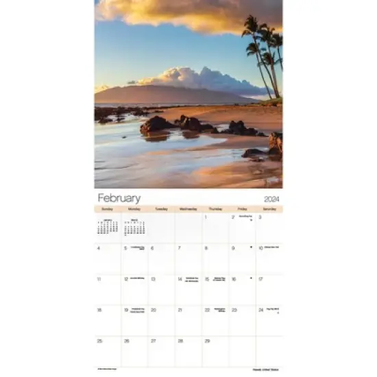 Trends International Inc. 2023-24 Wall Calendar 12"x12" Beaches image {2}