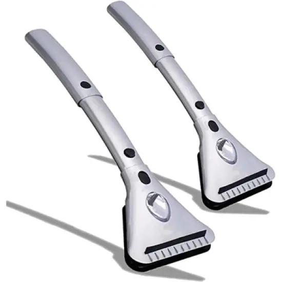 Zone Tech Heated Car Window Snow/Ice Scraper with Light - Extendable 12V LED Light Heated Ice/Snow Scraper with 15.8 feet Long Cord image {7}