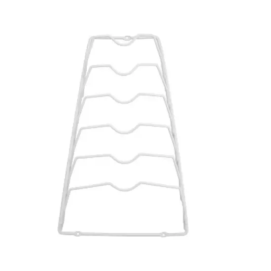 Organize It All Cabinet Door Lid Rack: Steel Kitchen Pot Rack, Under Cabinet Mount, White, 15.75" H x 18.11" D x 12.01" W image {6}