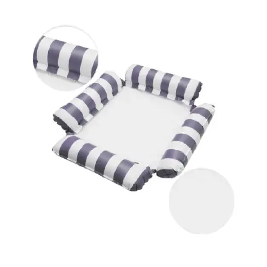 Unique Bargains Stripe Pool Hammock Lounger 1 Set image {2}