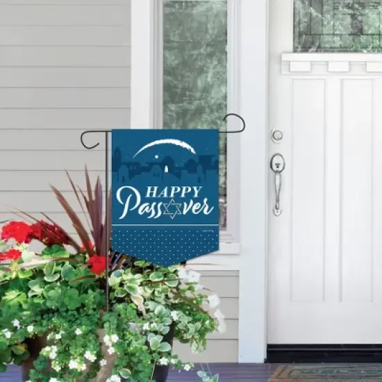Big Dot of Happiness Happy Passover - Outdoor Home Decorations - Double-Sided Pesach Jewish Holiday Party Garden Flag - 12 x 15.25 inches image {5}