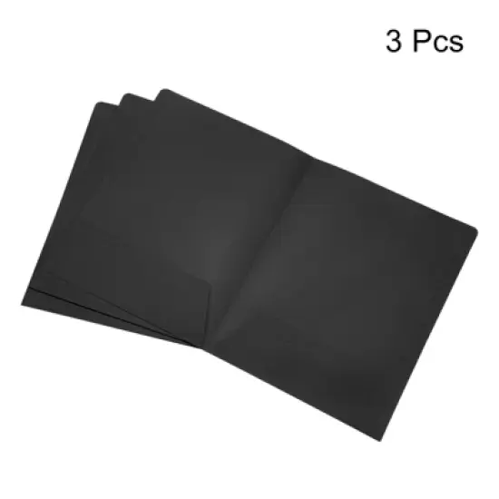 Unique Bargains Office Business Two-Pocket Letter Files Portfolio Storage Organizer Folders 3 Pcs image {2}