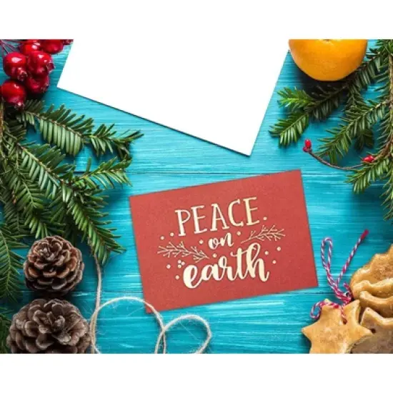 Sustainable Greetings 24-Pack Gold Foil Christmas Cards Assortment with Envelopes, 6 Designs (4 x 6 In) image {1}