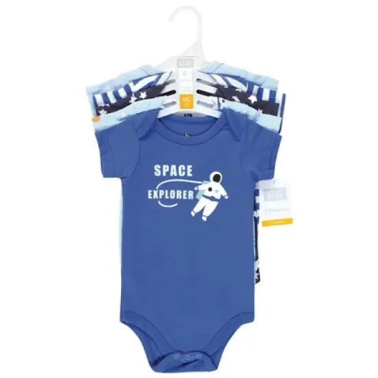 Hudson Baby Infant Boy Cotton Bodysuits, Astronaut image {1}