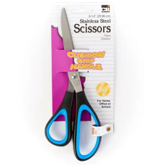 Charles Leonard Cushion Grip Scissors, 8.25" Bent, Pack of 6 image {1}