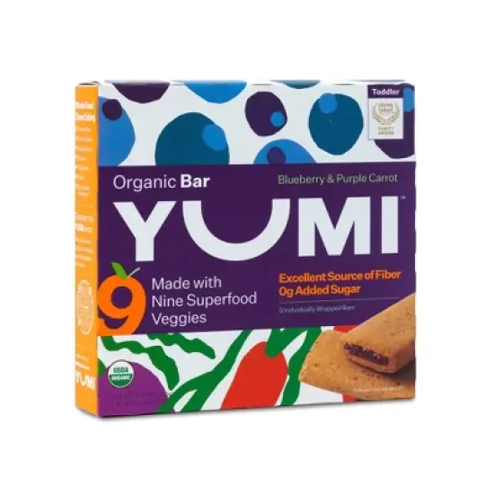 YUMI Organic Blueberry & Purple Carrot Baby Snack Bars - 3.7oz/5ct image {5}