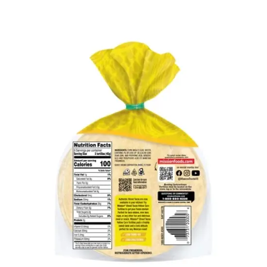 Mission Street Taco Size Yellow Corn Tortillas - 12.6oz/24ct image {1}