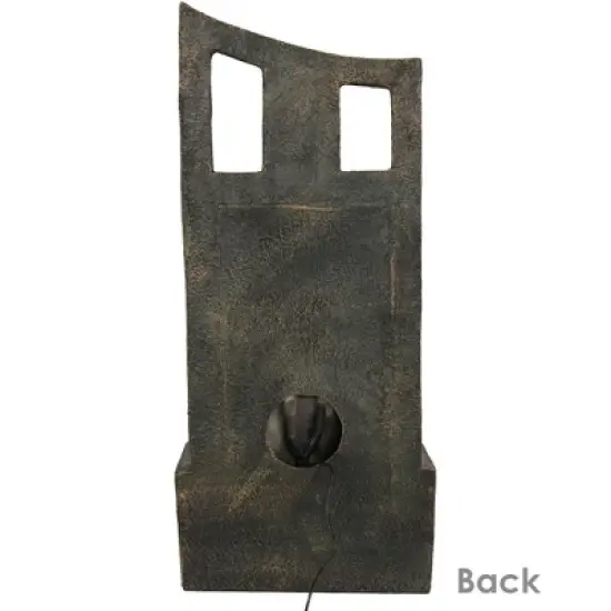 Sunnydaze 39"H Electric Polyresin and Fiberglass Modern Road Column Outdoor Water Fountain with LED Lights image {8}