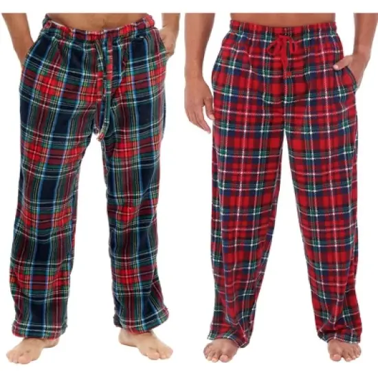 Men's Gift Box of 2 Flannel Plaids Fleece Pajama Pants, Winter Lounge PJ Bottoms image {6}