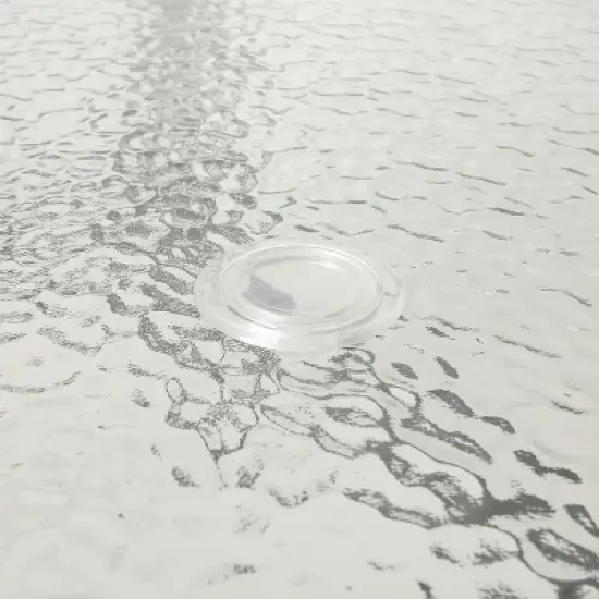 Emma and Oliver 7-Piece Patio Dining Table and Chairs Set with 60" Tempered Glass Top Table, 6 Stack Triple Slat Chairs in Black image {7}