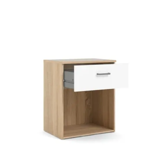 1 Drawer Nightstand in White - Tvilum image {3}