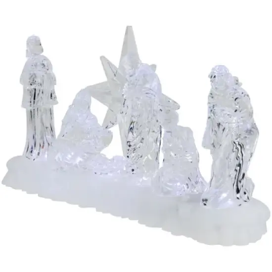 Northlight LED Lighted Nativity Scene Acrylic Christmas Decoration - 12.25" image {2}