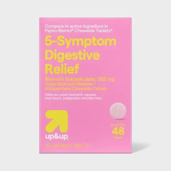 Digestive Relief Chewable Bismuth Tablets - 48ct - up&up&trade; image {4}