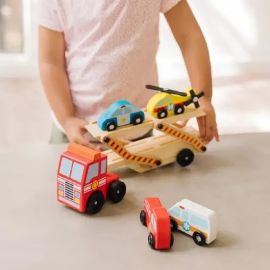 Melissa & Doug Wooden Emergency Vehicle Set of 6 image {4}