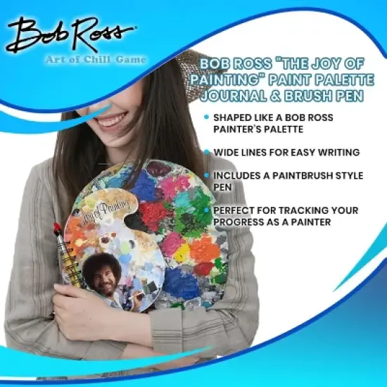 Surreal Entertainment Bob Ross "The Joy of Painting" Paint Palette Journal & Brush Pen image {5}