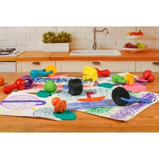 READY 2 LEARN Squish 'N' Roll Paint & Dough Tools, Set of 15 image {3}