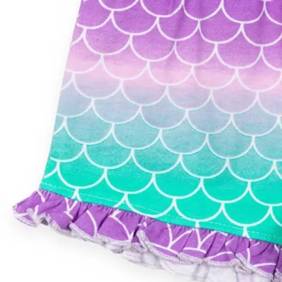 Disney Princess Princess Moana Rapunzel Jasmine Belle Girls Tank Top and French Terry Shorts Little Kid to Big Kid image {7}