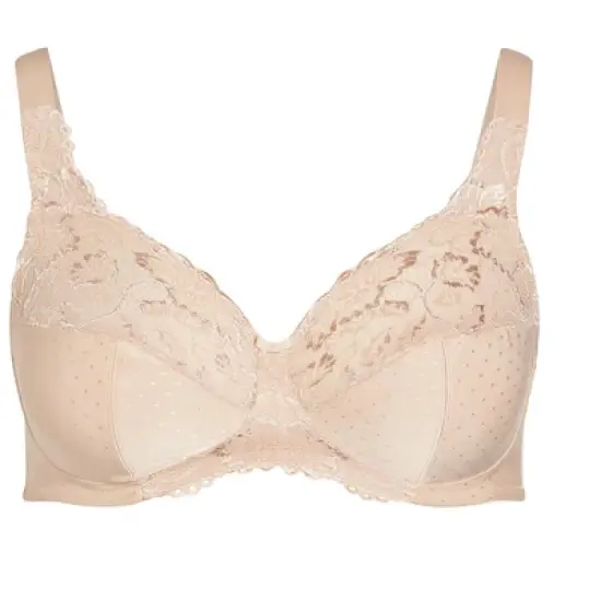 Women's Plus Size  Lace Soft Cup Wire Free Bra - beige | AVENUE image {2}