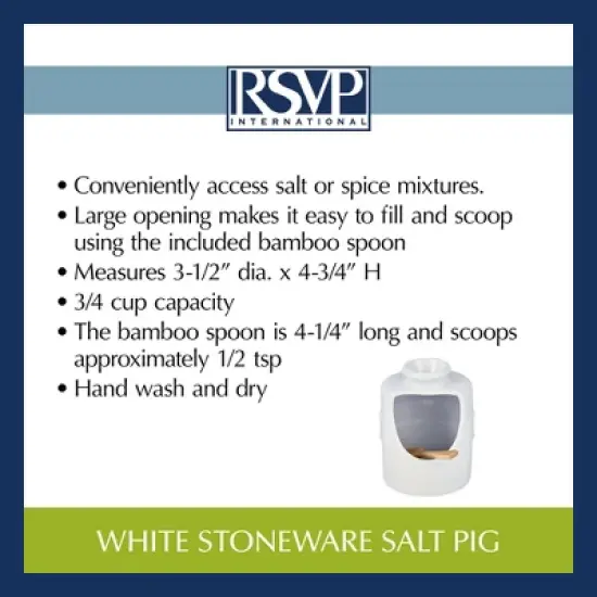 Rsvp White Stoneware Salt Pig image {7}