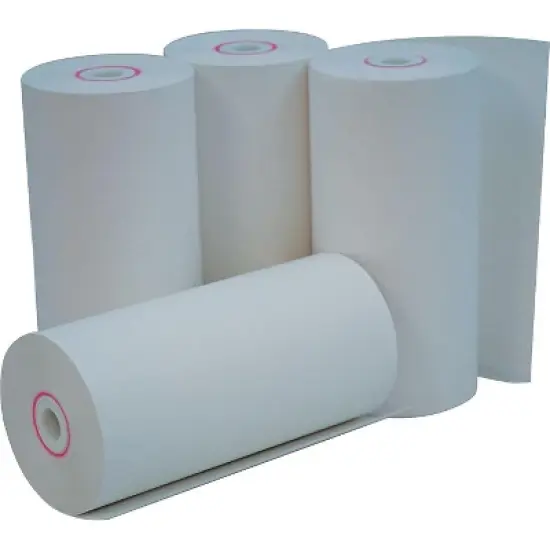 UNIVERSAL Single-Ply Thermal Paper Rolls 4 3/8" x 127 ft White 50/Carton 35765 image {1}