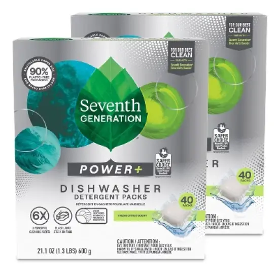 Seventh Generation Fresh Citrus Natural Power + Dishwasher Detergent Packs image {7}