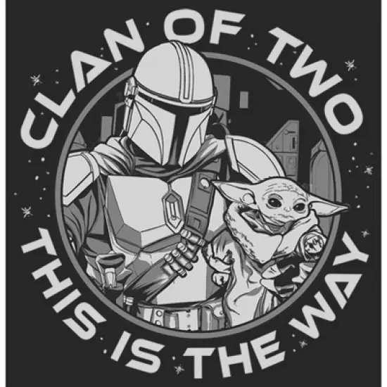 Men's Star Wars The Mandalorian Father's Day Clan of Two This is the Way T-Shirt image {1}