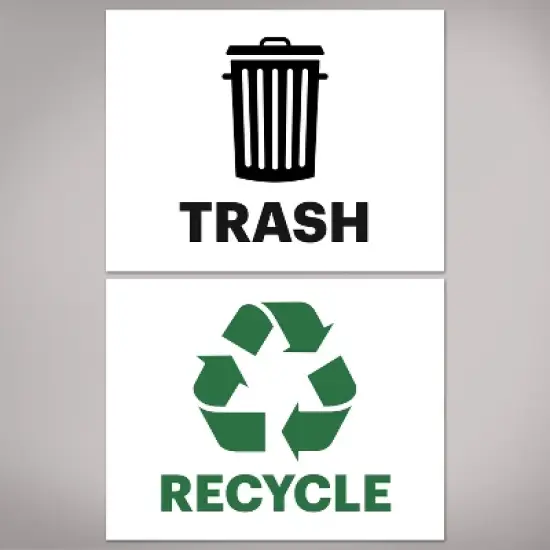 Avery Recycle and Trash Stickers, 8-1/2" x 11", 2 Labels Total image {6}