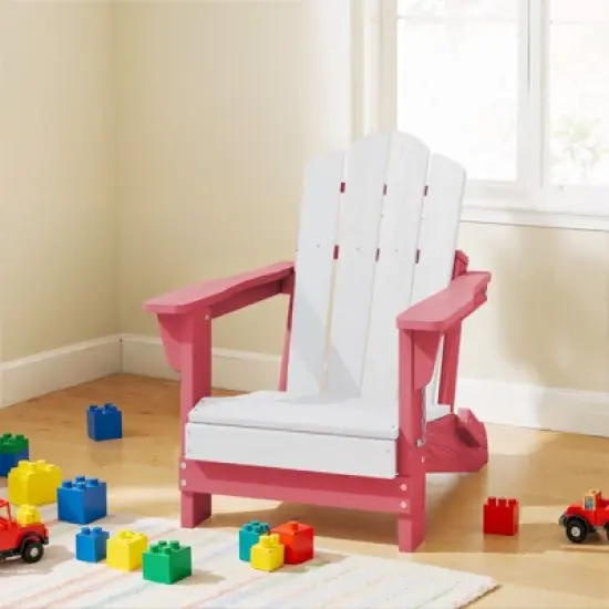 Hyleory Kids' Outdoor Adirondack Chair - Durable HDPE Kids' Patio Chair image {17}