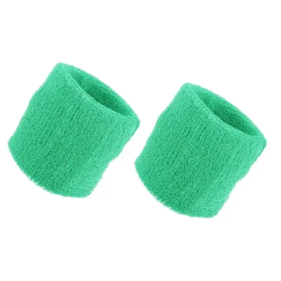 Unique Bargains Wrist Sweat bands Wristbands for Sport Absorbing Cotton Terry Cloth 3.15" 1 Pair image {12}