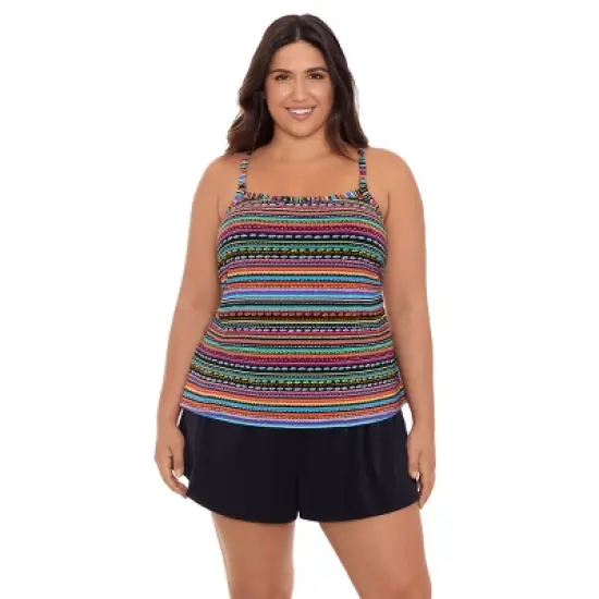 Women's Trimshaper Farrah Romper Swimsuit image {5}