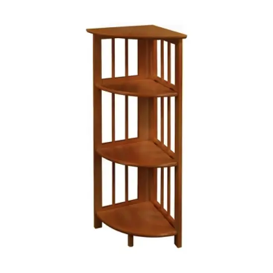 4 Shelf Corner Folding Bookcase - Flora Home image {7}