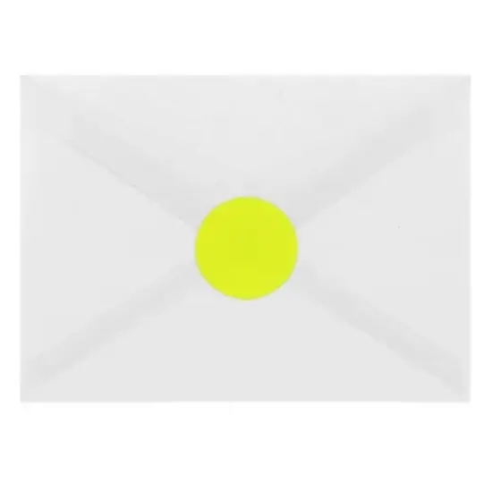 JAM Paper Circle Sticker Seals 1 2/3" 120ct - Neon Yellow image {3}